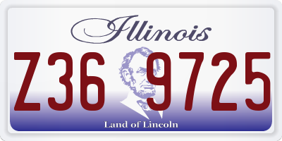 IL license plate Z369725