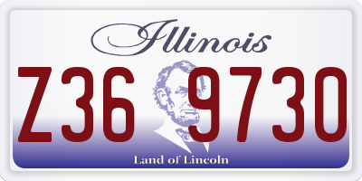 IL license plate Z369730