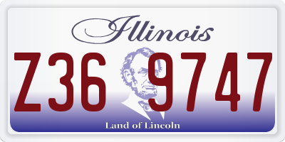 IL license plate Z369747