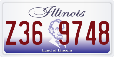 IL license plate Z369748