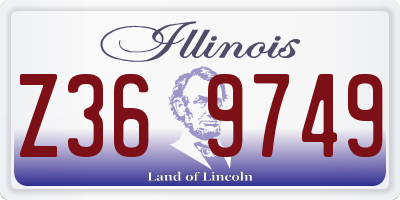 IL license plate Z369749