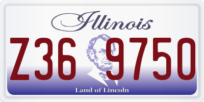 IL license plate Z369750