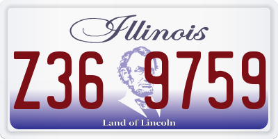IL license plate Z369759