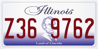 IL license plate Z369762
