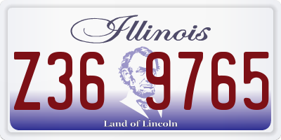 IL license plate Z369765