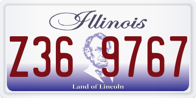 IL license plate Z369767