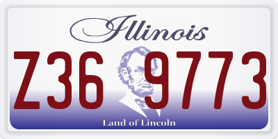 IL license plate Z369773