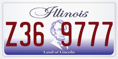 IL license plate Z369777