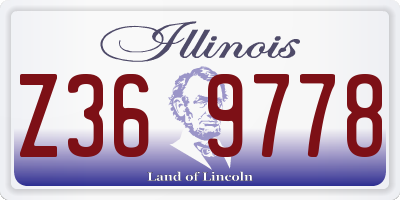 IL license plate Z369778