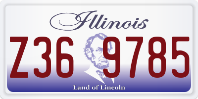 IL license plate Z369785