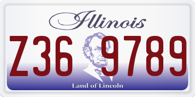 IL license plate Z369789