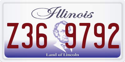 IL license plate Z369792
