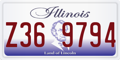 IL license plate Z369794