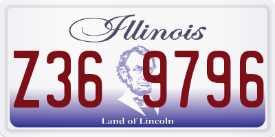 IL license plate Z369796
