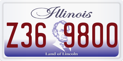 IL license plate Z369800