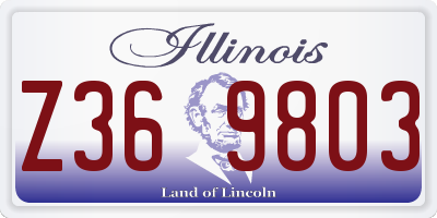 IL license plate Z369803