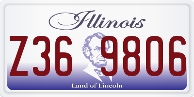 IL license plate Z369806