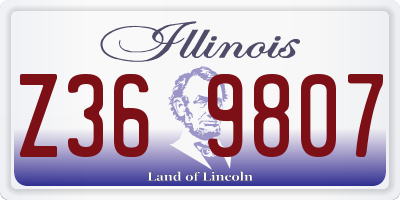 IL license plate Z369807