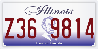 IL license plate Z369814