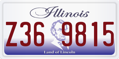 IL license plate Z369815