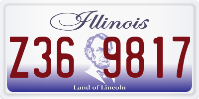IL license plate Z369817