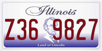 IL license plate Z369827