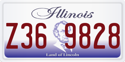 IL license plate Z369828