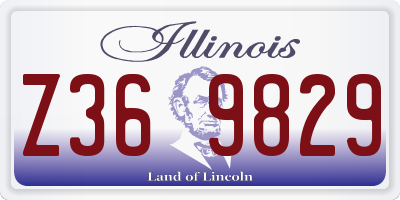 IL license plate Z369829