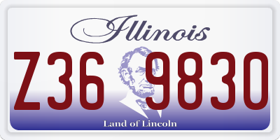 IL license plate Z369830