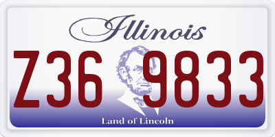 IL license plate Z369833
