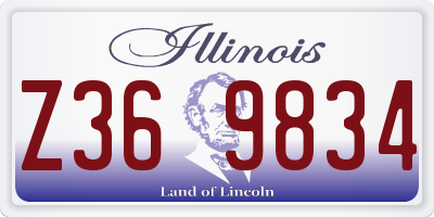 IL license plate Z369834