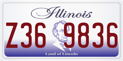 IL license plate Z369836