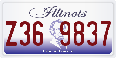 IL license plate Z369837