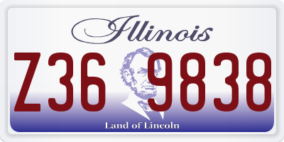 IL license plate Z369838