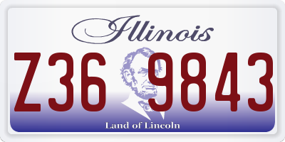 IL license plate Z369843