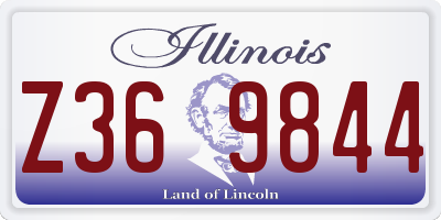 IL license plate Z369844