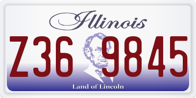 IL license plate Z369845