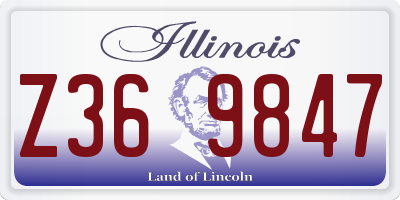 IL license plate Z369847