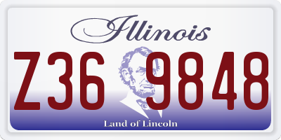 IL license plate Z369848
