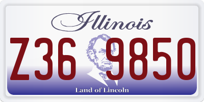 IL license plate Z369850