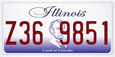 IL license plate Z369851