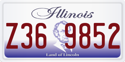 IL license plate Z369852