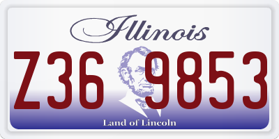 IL license plate Z369853