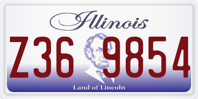IL license plate Z369854