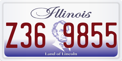 IL license plate Z369855