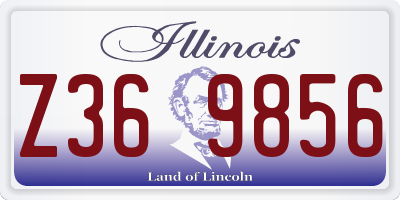 IL license plate Z369856