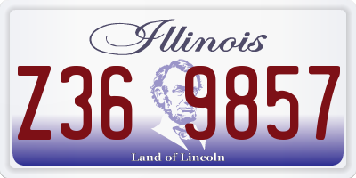 IL license plate Z369857