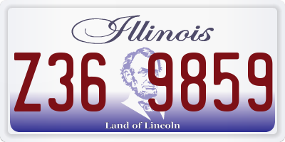 IL license plate Z369859