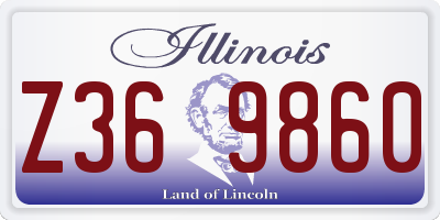 IL license plate Z369860