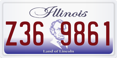 IL license plate Z369861